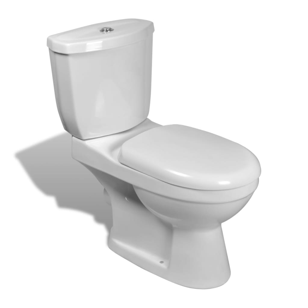 vidaXL Toilette avec réservoir Blanc
