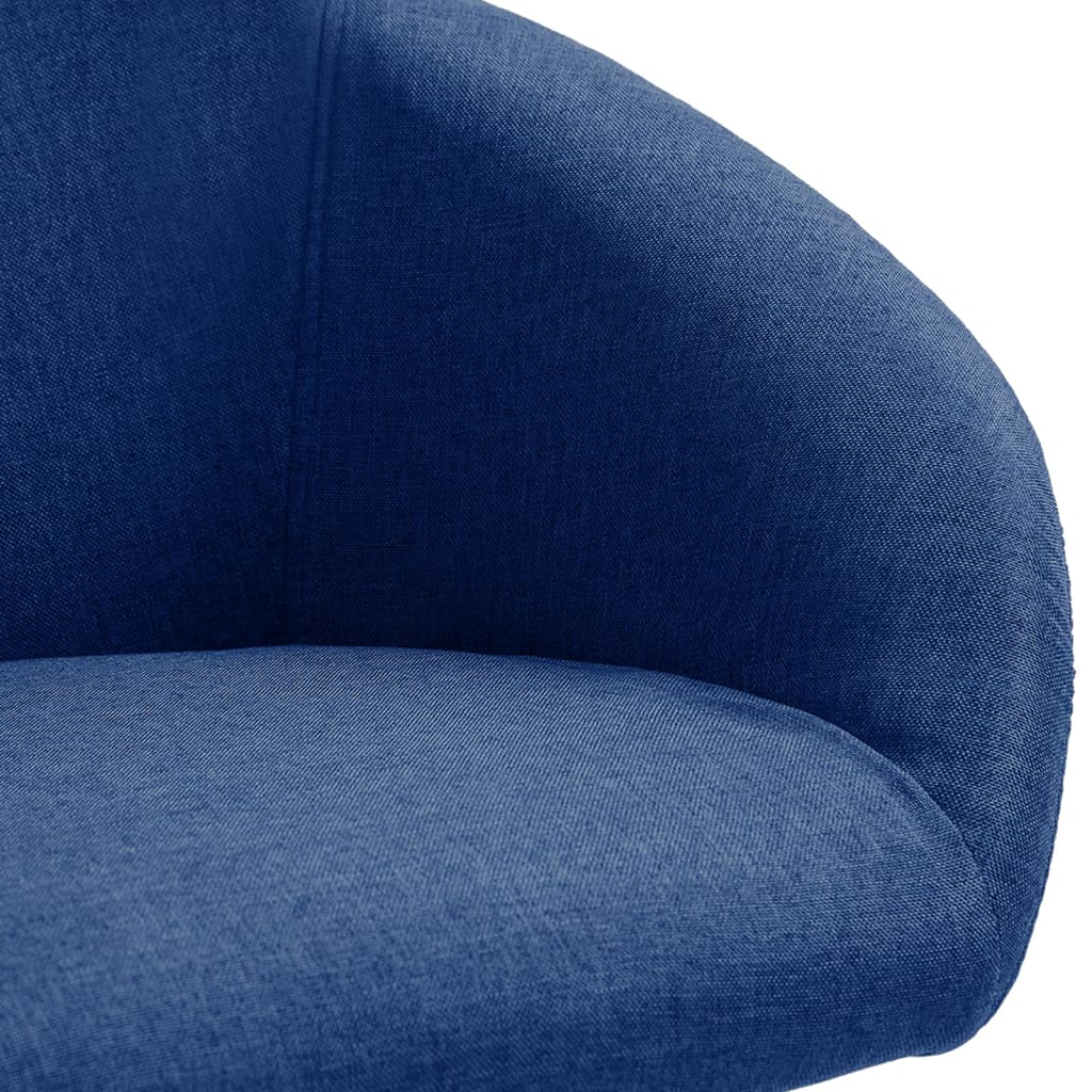 vidaXL Chaise pivotante de bureau Bleu Tissu