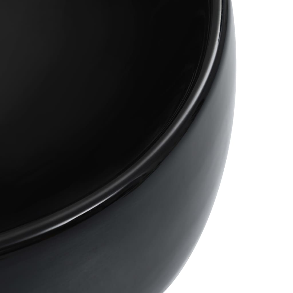vidaXL Lavabo 44,5 x 39,5 x 14,5 cm Céramique Noir