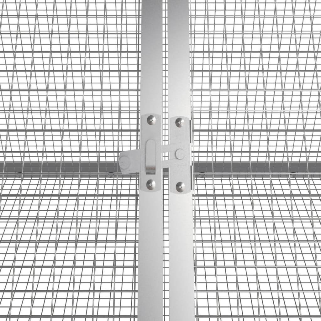 vidaXL Cage pour lapin Gris 201,5x80,5x71 cm Acier galvanisé