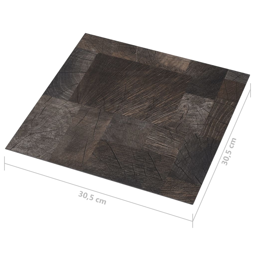 vidaXL Planche plancher autoadhésive 20pcs PVC 1,86m² Structure à bois