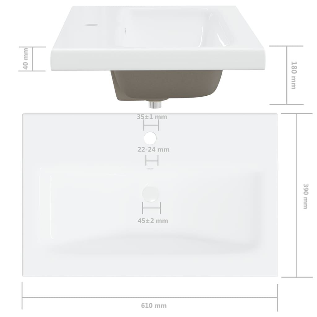 vidaXL Armoire d'évier avec lavabo intégré noir bois d'ingénierie