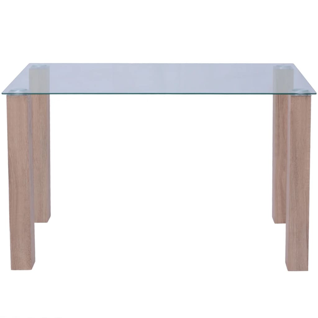 vidaXL Table de salle à manger en verre 120x60x75 cm